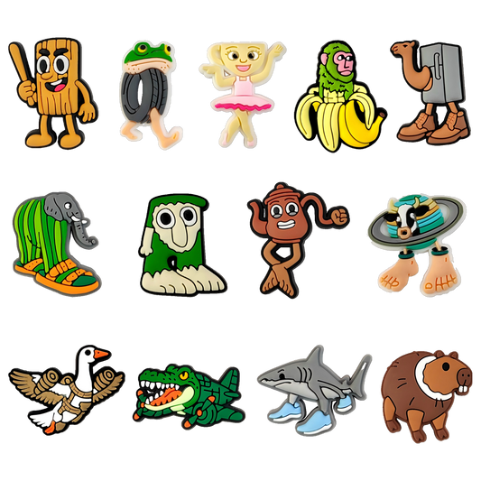 Brainrot Shoe Charm Set (13pcs) - Shoes Not Included